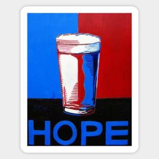 Beer Parody of Shepard Fairey's Obama Hope Poster Sticker